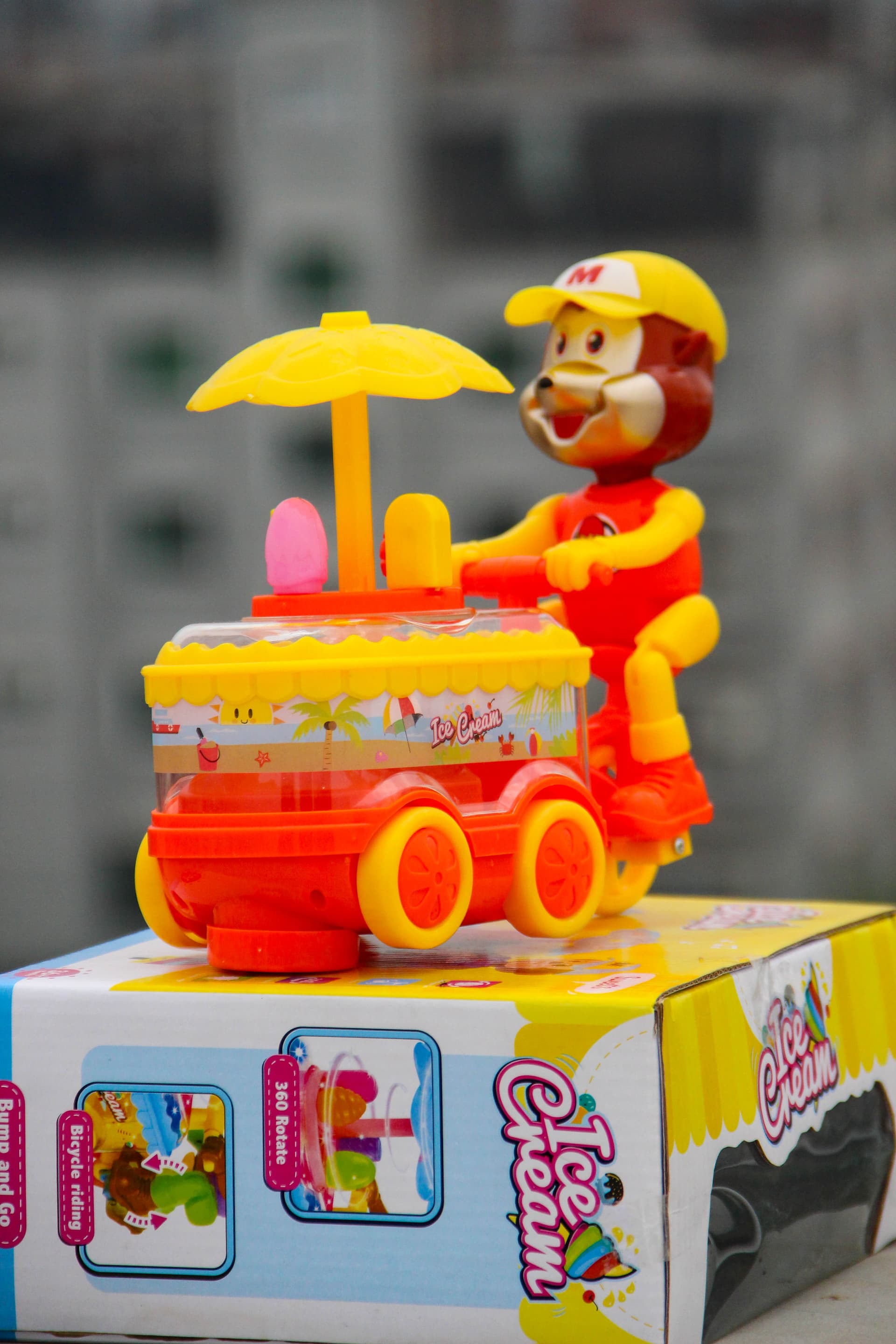 Musical Ice Cream Cart Toy with Monkey for Kids - Pretend Play Set Price in BD - Kids Toys Bangladesh