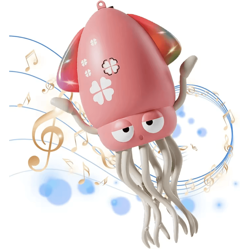 Rechargeable Dancing Squid & Octopus Toy with Fishing Rod - Tummy Time Crawling Toy Price in BD - Kids Toys Bangladesh