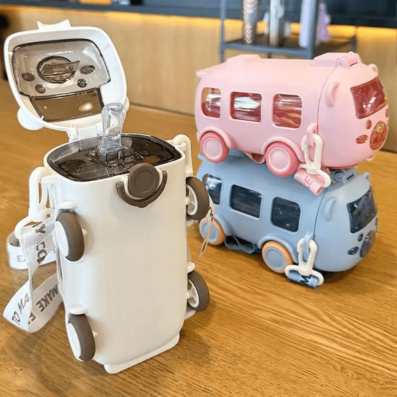 Car Drink Cup Portable Student Cup With SH Cute Water Bottle 17oz MA 500ml/Card Color BPA Free